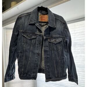 Levi's Men's Cotton Button Up Denim Jeans Trucker Jacket Light Blue Size Small